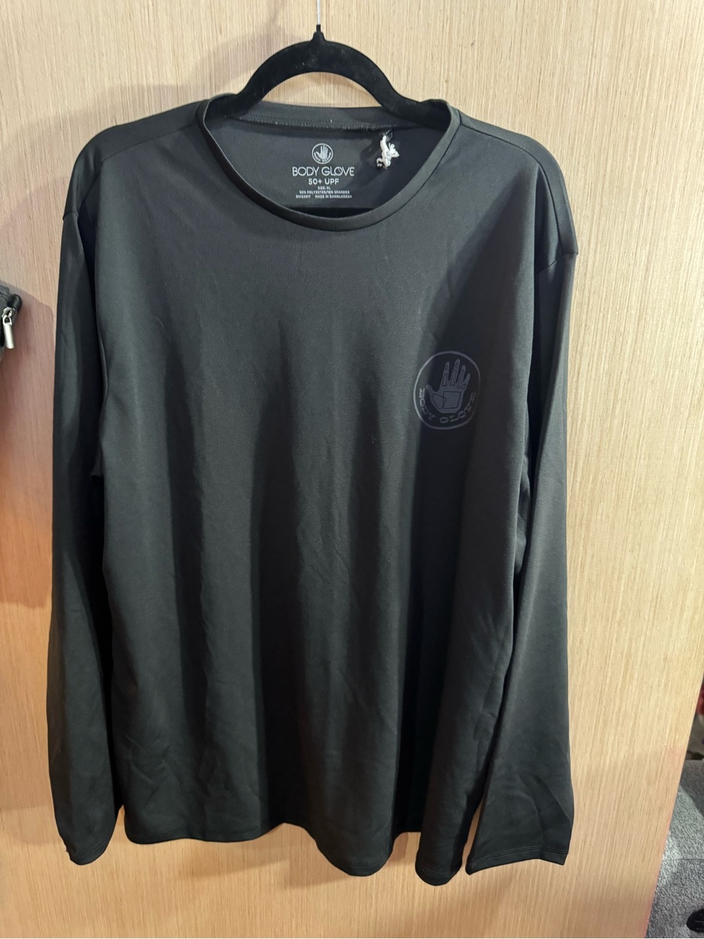 Body Glove Black Long Sleeve Crew Neck Swim Shirt Size XL